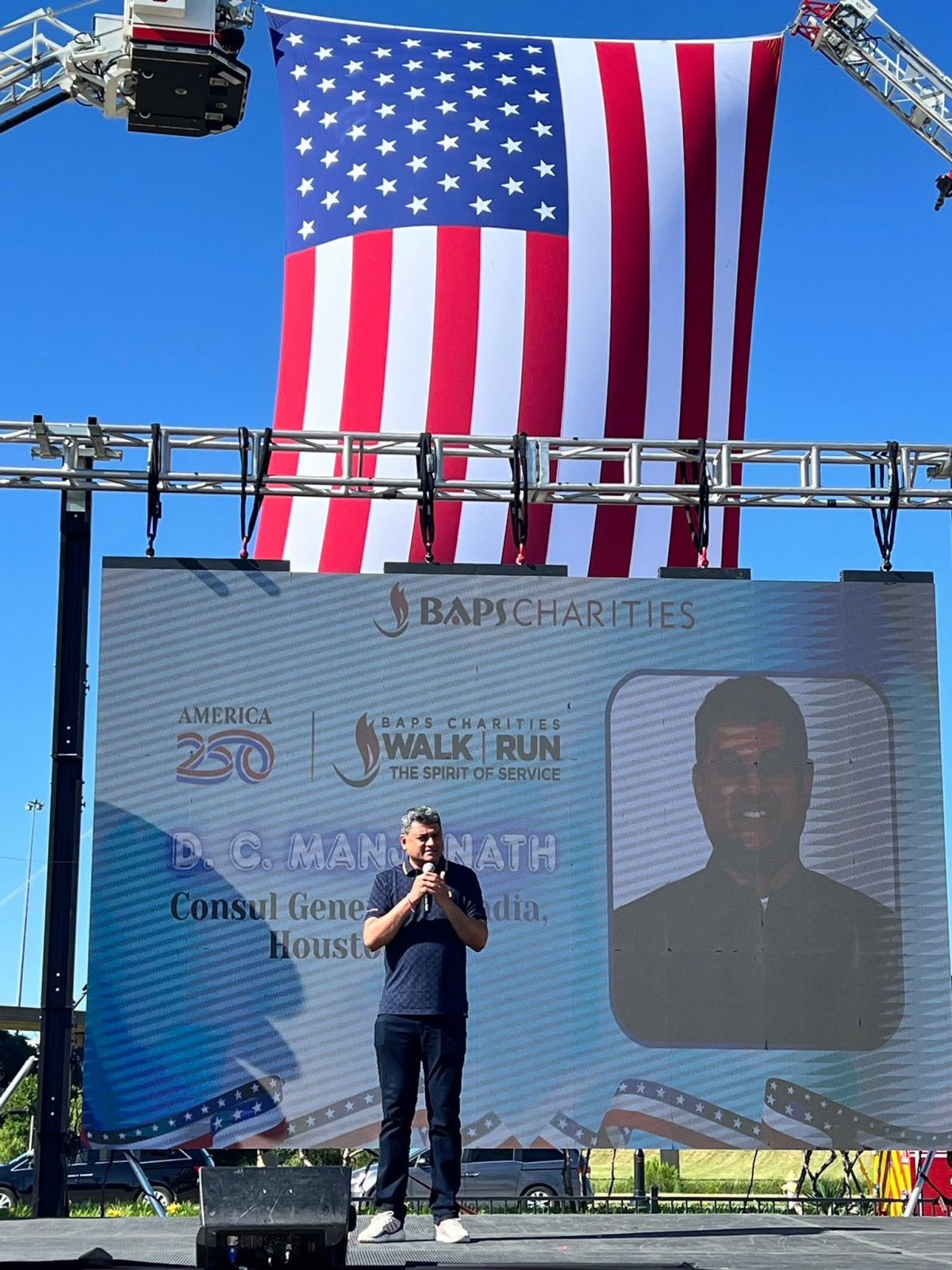 Consul General D.C. Manjunath attended the BAPS Charities Walk | Run 2026 held at the Levi Event Plaza, Irving, Texas.