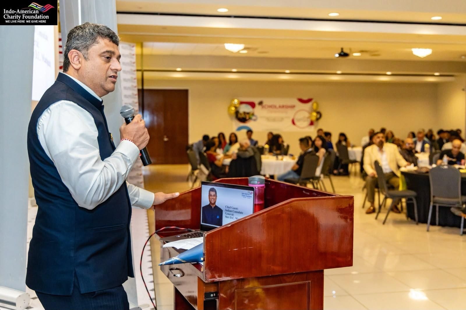Consul General D.C. Manjunath attended the IACF Scholarship Awards Ceremony 2026 hosted by the Indo-American Charity Foundation on May 29, 2026 at India House, Houston.