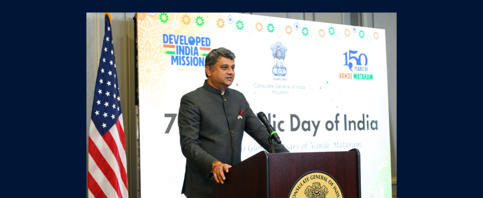 Consulate General of India, Houston hosted the 77th Republic Day of India Reception, commemorating 150 glorious years of “Vande Mataram”.