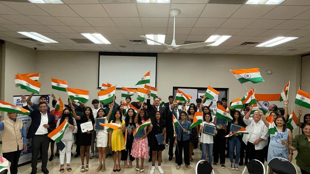 Consul General interacted with the youth at the event organized by SEWA International on August 12,2022