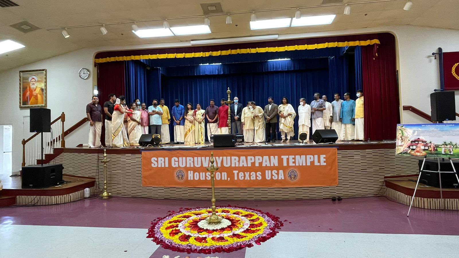 Consul General participated in the Onam celebrations organized by Sri Guruvayurappan Temple,Houston on September 12,2021