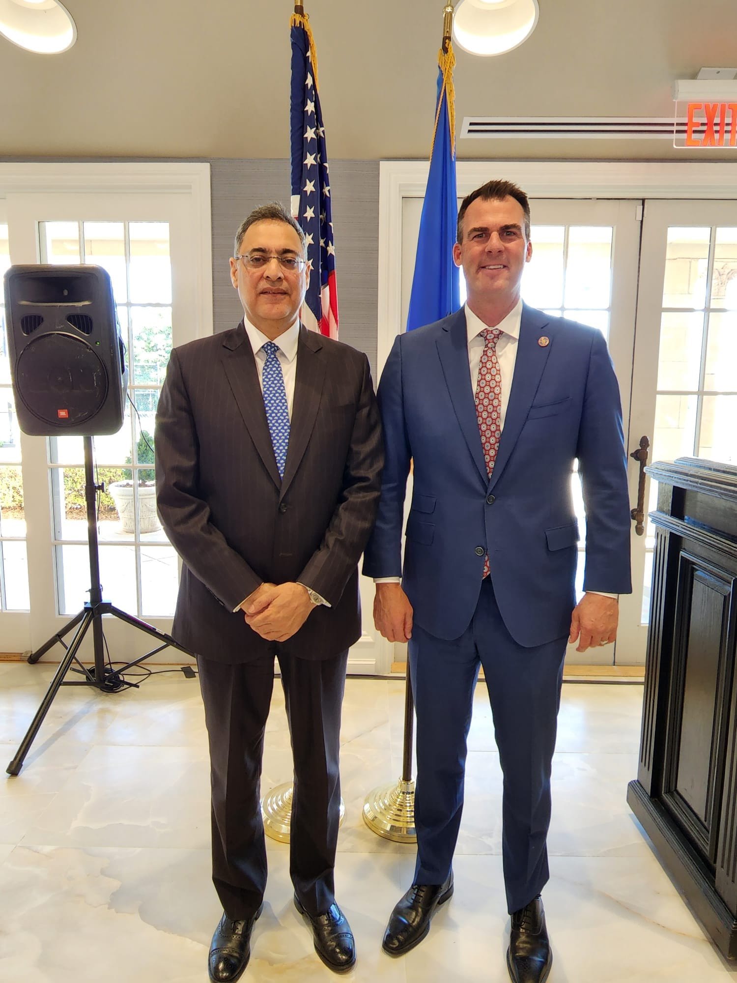 Consul General met the Governor of Oklahoma Kevin Stitt ,on 19 October 2022