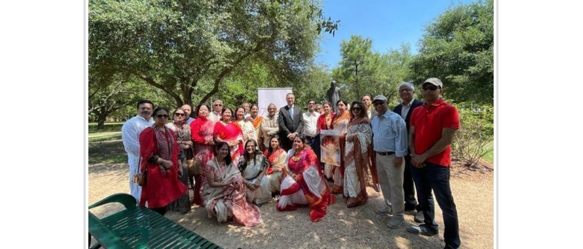  Celebration of Tagore Jayanti organized by the Tagore society at Tagore grove, Ray Miller park, Houston on May 08,2022