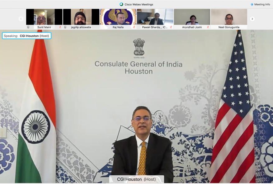 Consul General interacted with the members of the Institute of Chartered Accountants of India, Houston and Dallas chapters with IACCGHouston & US INDIA Chamber of Commerce DFW on  08 April ,2021