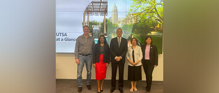  Interacted with Dr. Lisa J. Montoya, Vice Provost for Global Initiatives and members of faculty of the University of Texas, San Antonio on April 22,2022